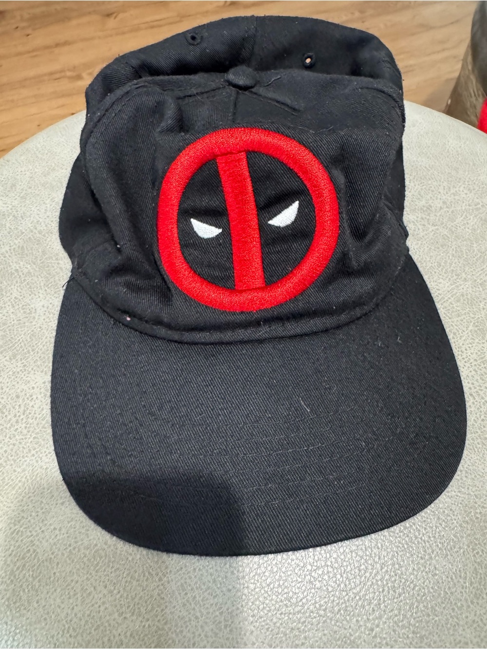 Marvel Deadpool Black Cap / Hat Adjustable Buckle Back
